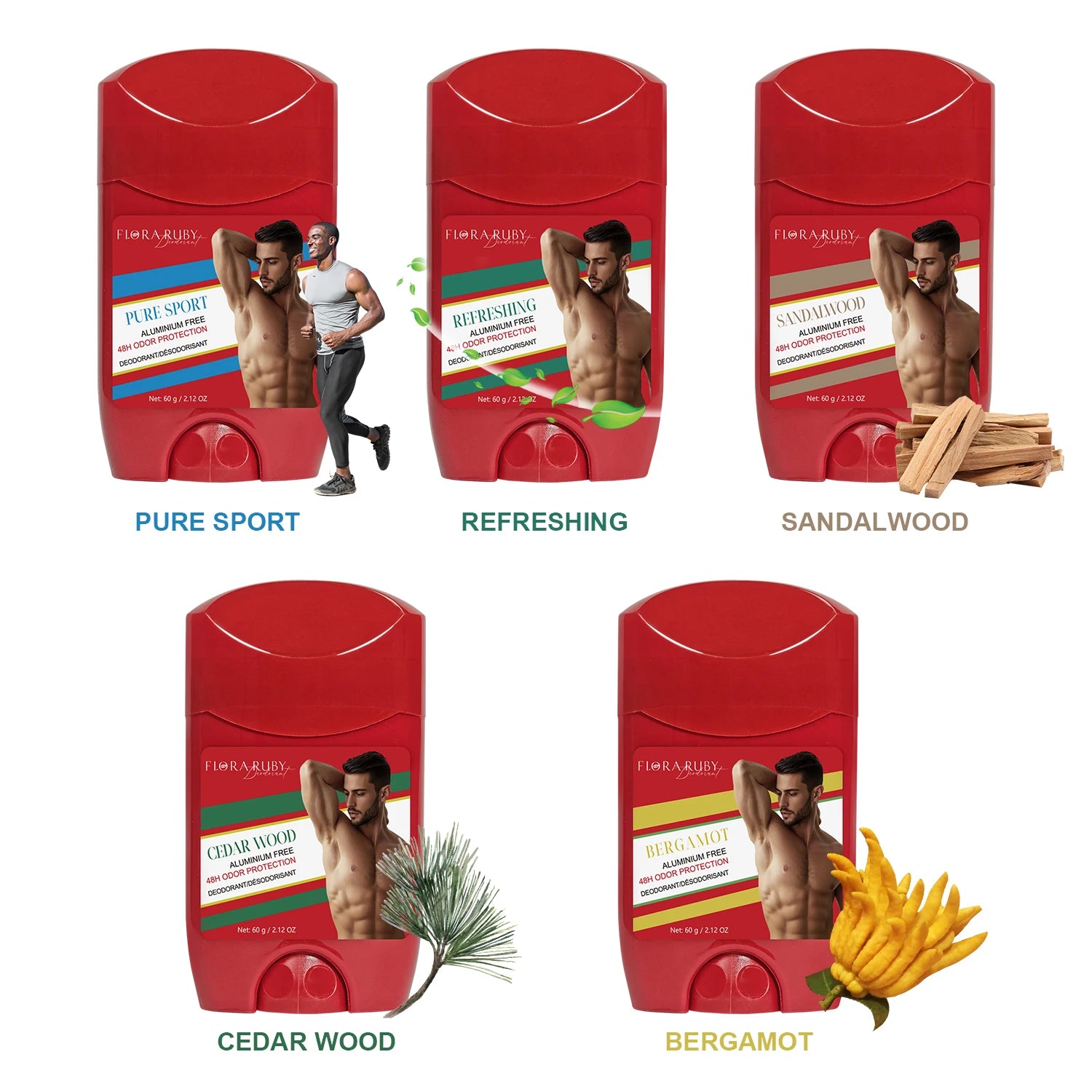 Tidesmit Aluminum Free Deodorant for men with 48H sweat defense and refreshing Pure Sport scent.
