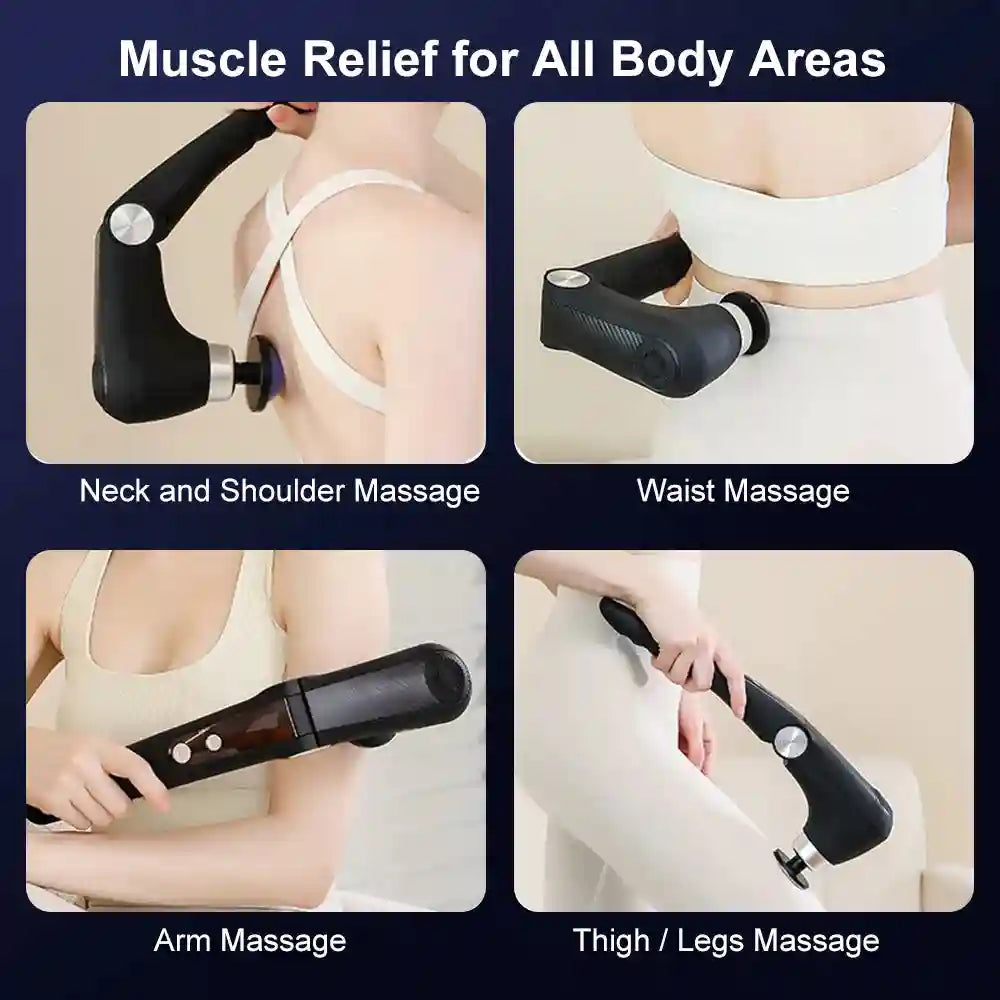 Fascia Massage Gun with Extended Handle - Deep Tissue Muscle Recovery Fascia Gun Tidesmit