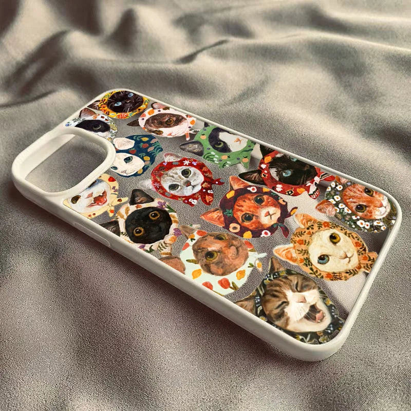 Colorful Cat Phone Case for iPhone 16 Pro Max - Military-Grade Protection Tidesmit