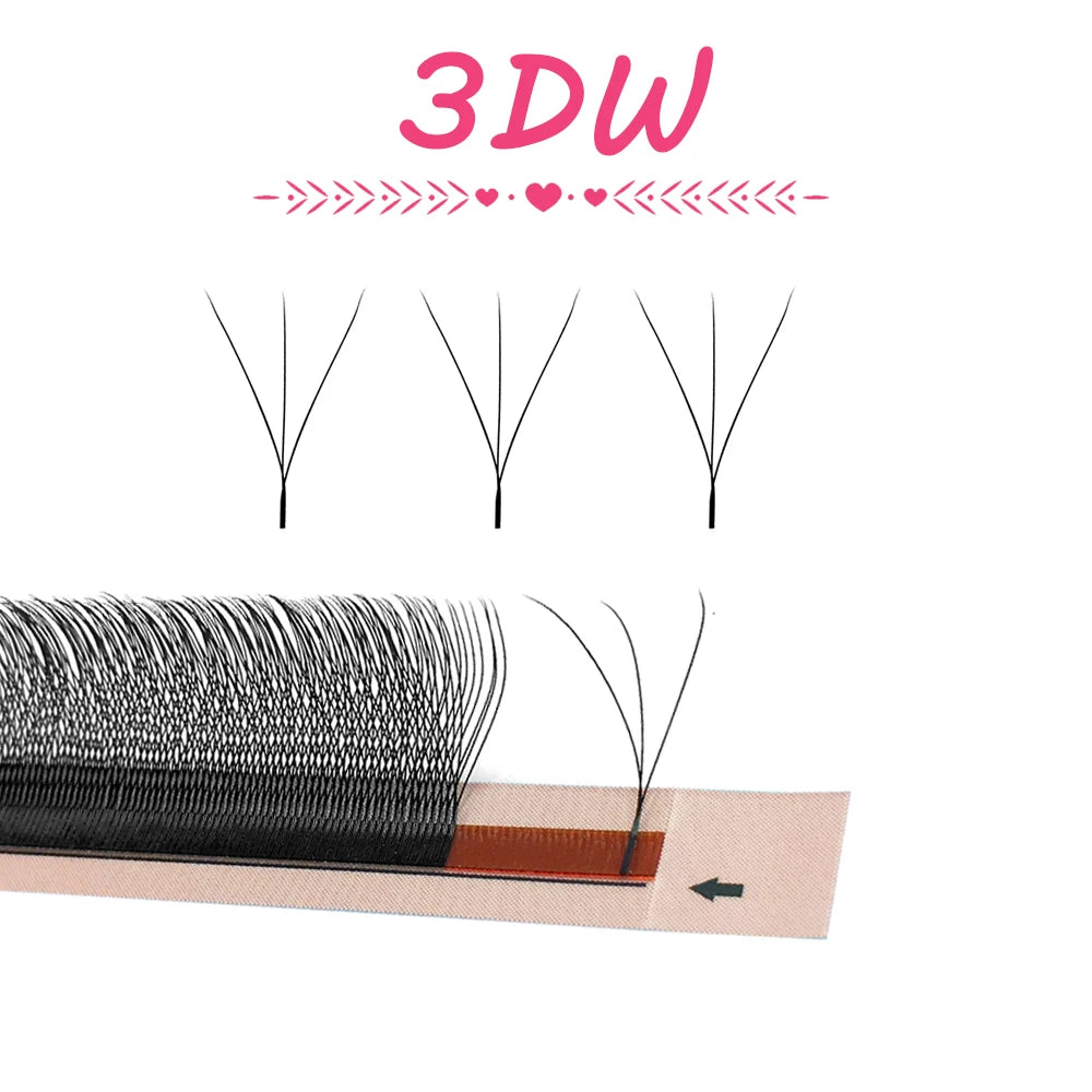 W Style Premade Volume Fans - Professional Faux Lashes by Tidesmit False Eyelashes Tidesmit