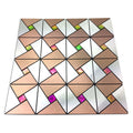 5 Pcs Self Adhesive Mosaic Stick Wall Tile Backsplash Bathroom Washbasin Living Room Home Background KTV Decor Wall Decals
