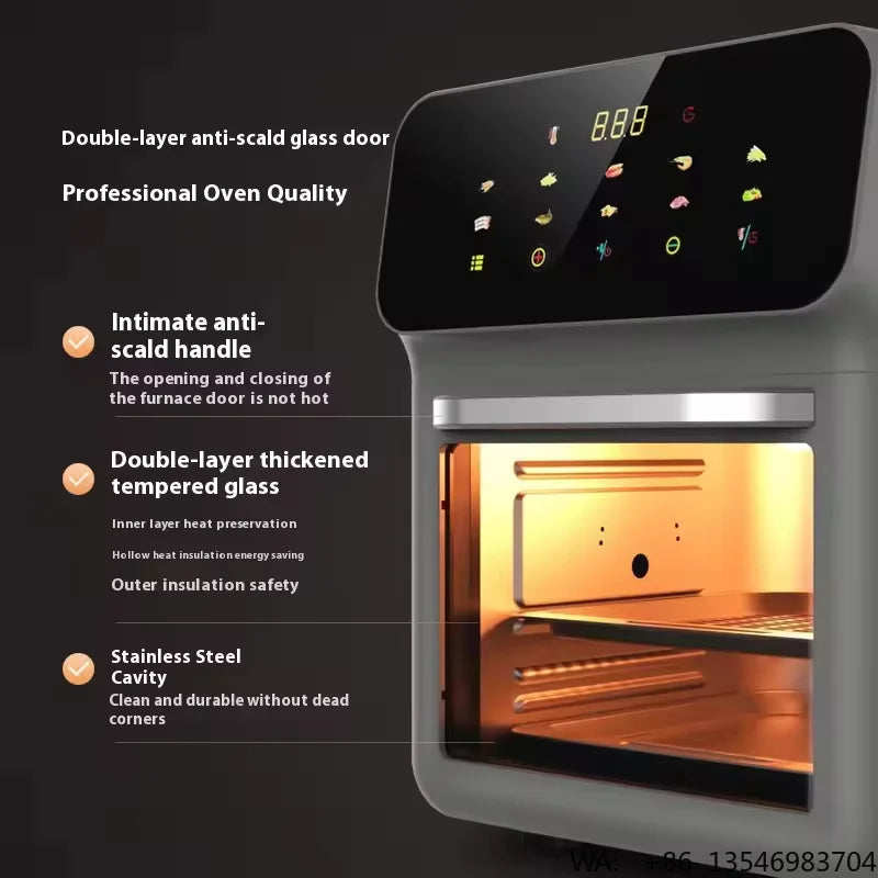 12L High Quality Multifuncional Commercial Smart Electric Digital Home air Fryer Silicone Pot