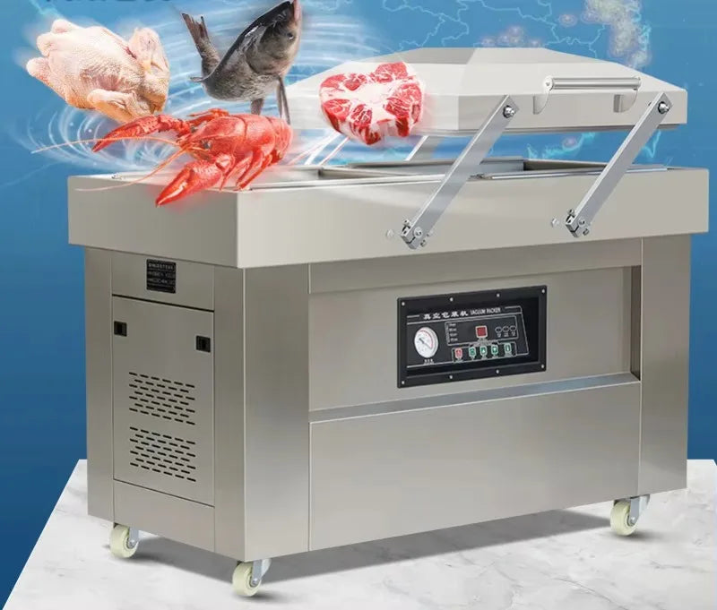 Sealing Length Double Chamber Vacuum Packaging Machinery Heavy Duty Dual Chamber Vacuum Sealer for Sausage
