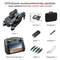 4K GPS Drone with Dual Camera and Remote Screen - Foldable Design black Tidesmit