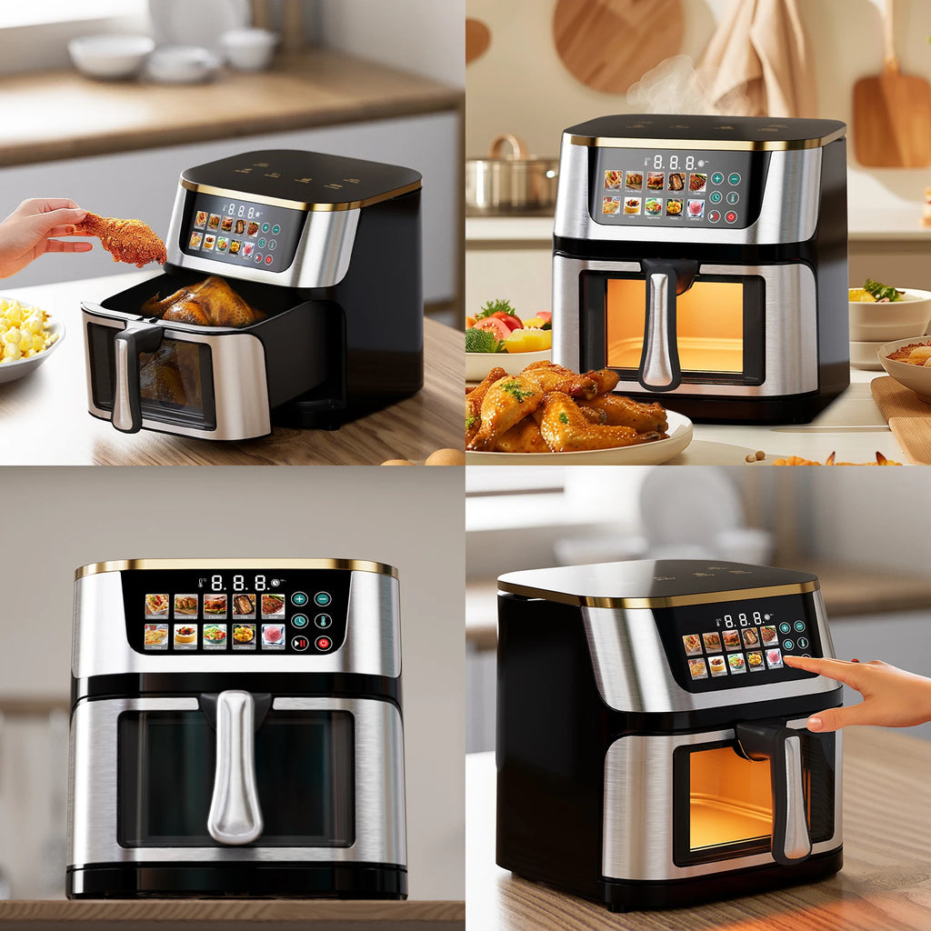 Professional 12L 15L Digital Air Fryer Oven Stainless Steel Smart Multi Functional Large Capacity Commercial No Oil 2025 New