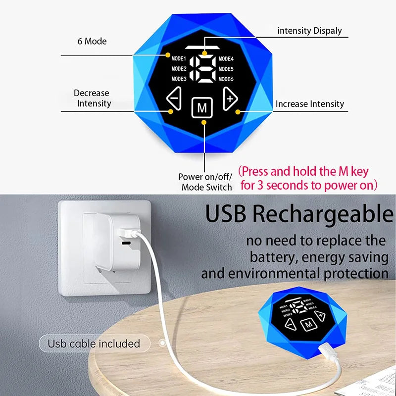 EMS Abdominal Toner Belt - Rechargeable Wireless Muscle Stimulator Body Shaping Massage Equipment Tidesmit