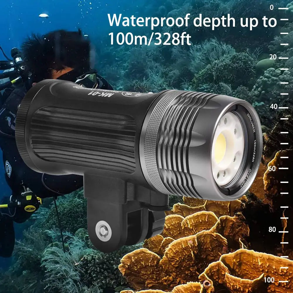 Tidesmit 3000 Lumens Diving Flashlight - 100m Waterproof Scuba Light Tidesmit