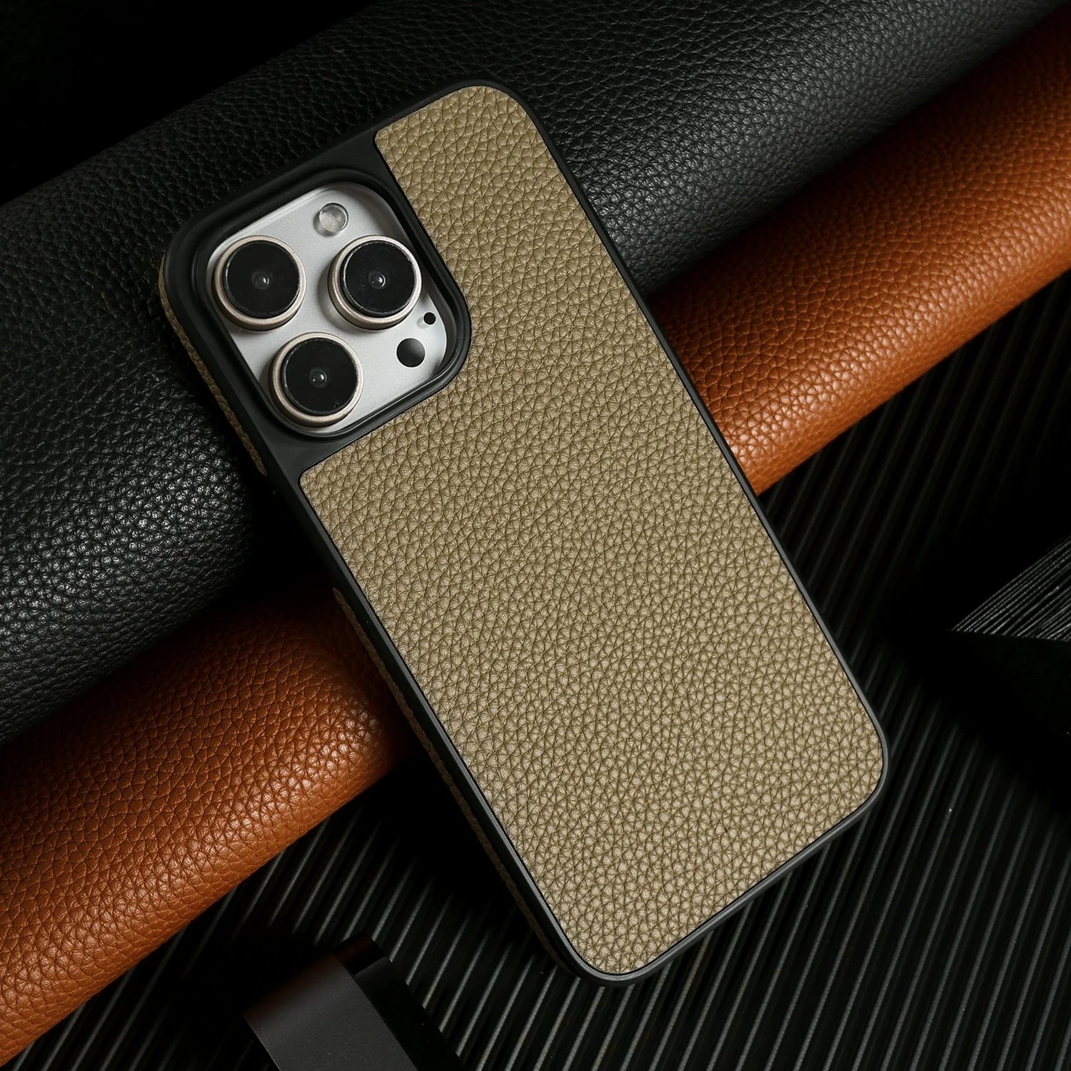 Xiaomi 14 Ultra Leather Case - Litchi Pattern Slim Fit Protection brown 1 China Mainland Tidesmit