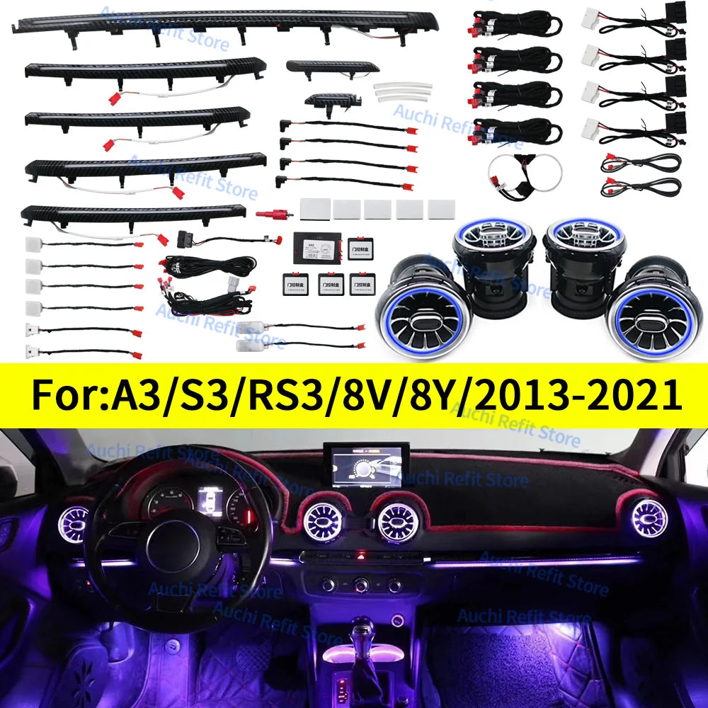 Ambient LED Interior Kit for Audi A3 S3 RS3 - 30-Color Custom Lighting Tidesmit