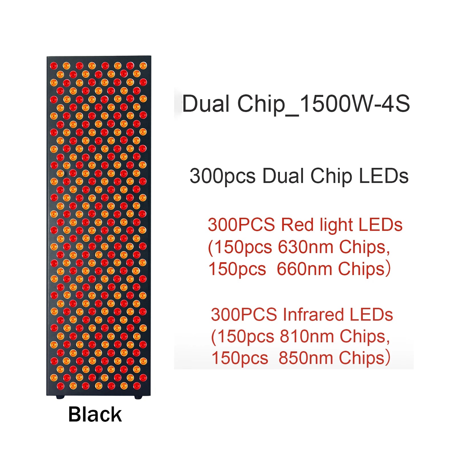New 300W 500W 1000W 1500W Full Body Red Light Therapy Panel 630nm 660nm 810nm 850nm Infrared Therapy Lamp