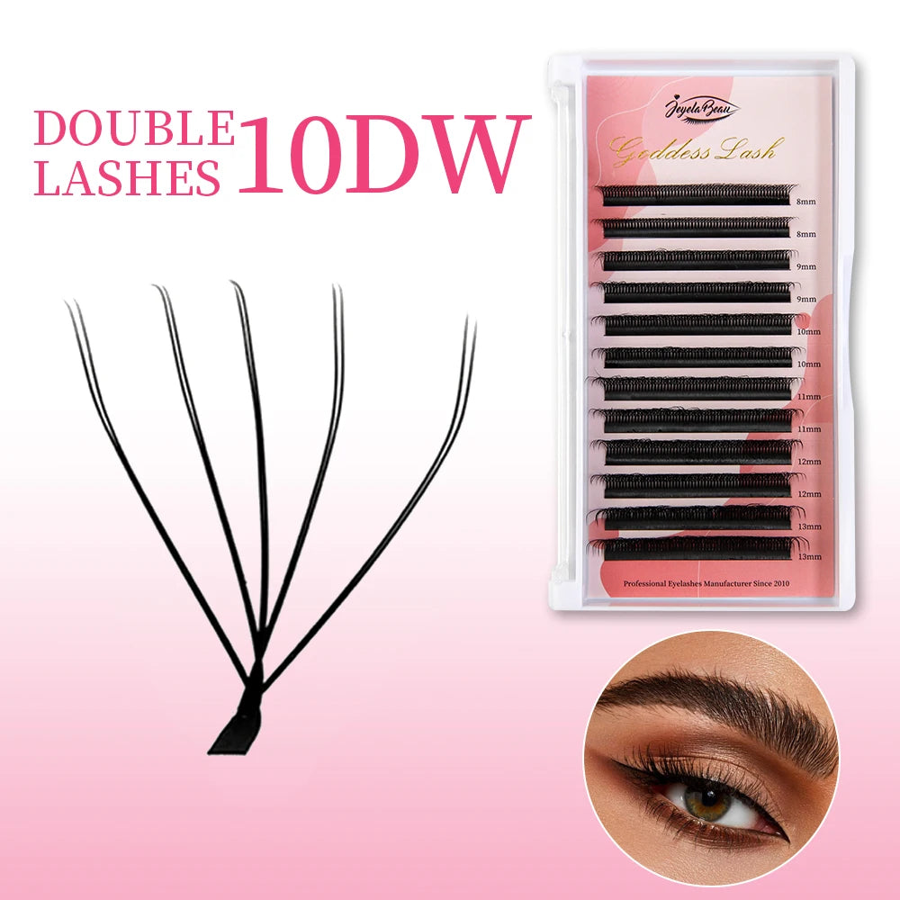 W Style Premade Volume Fans - Professional Faux Lashes by Tidesmit False Eyelashes Double 5DW-0.05mm Tidesmit