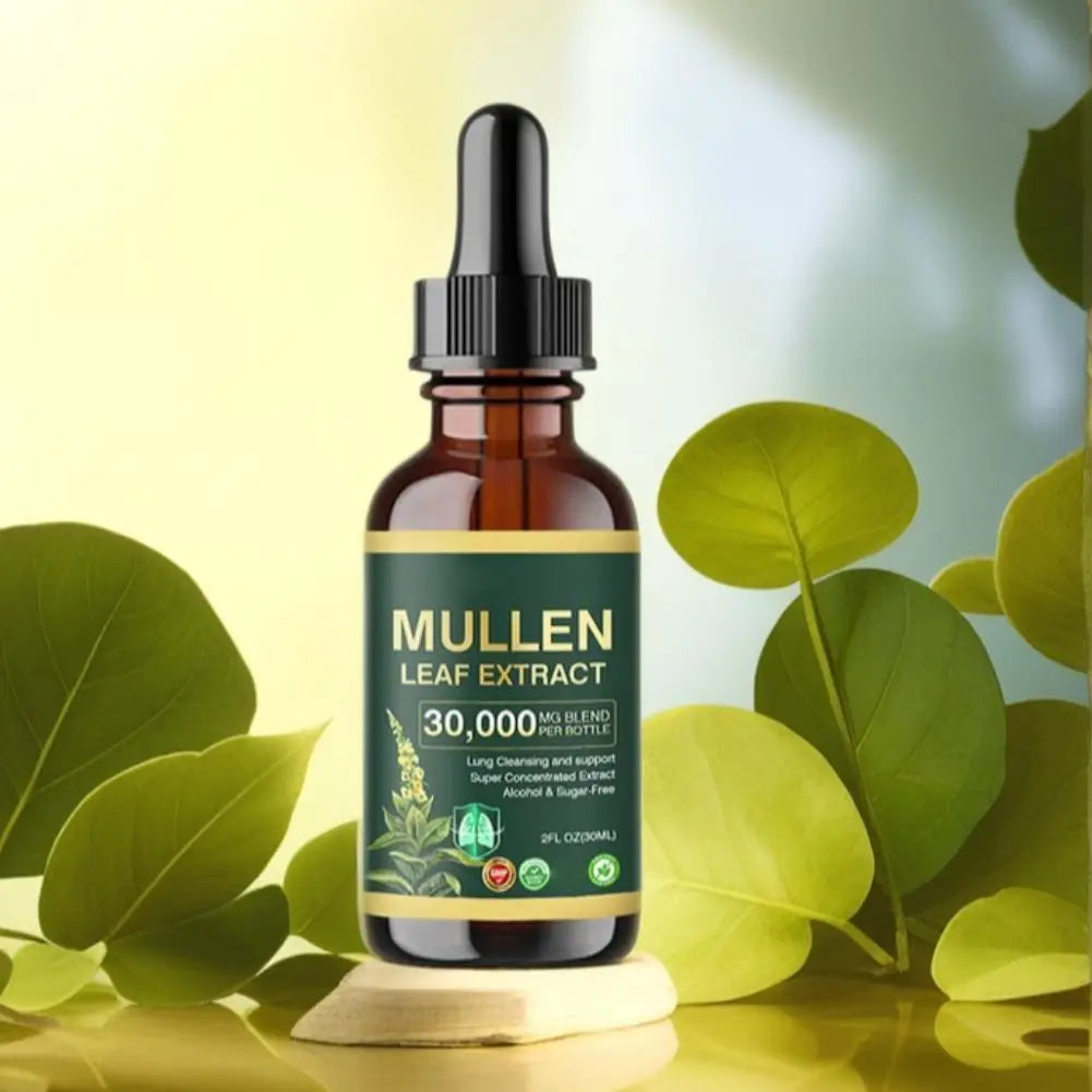 Fast Absorption Lung Clean Drops Natural Mullein Leaf Extract 30000mg Daily Respiratory Care Drops