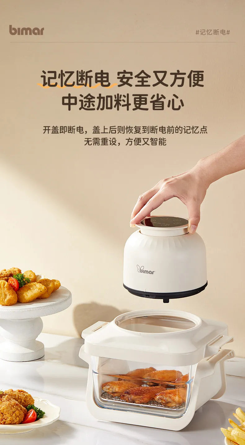 Air fryer household 2026 new visual high boron glass large-capacity frying and baking machine