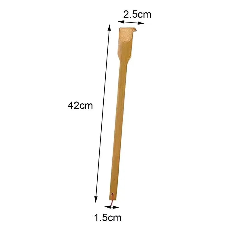 Bamboo Back Scratcher for Deep Tissue Relief - Ergonomic Long Handle Body Shaping Massage Equipment Tidesmit