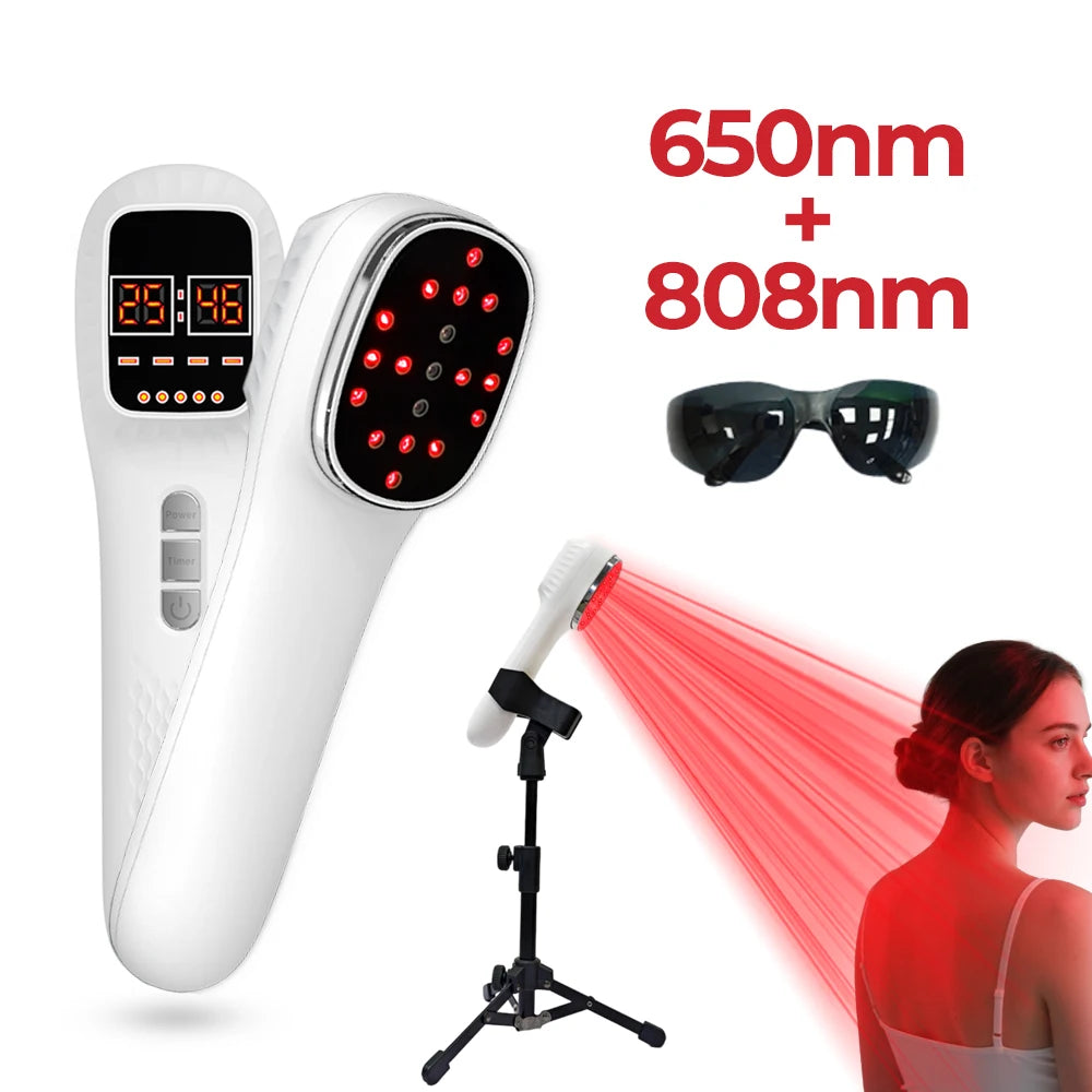 650nm+808nm Portable Face Body Red Light Infrared Beauty Device Skin Rejuvenation Muscle Joint Body Fatigue Relief Health Care