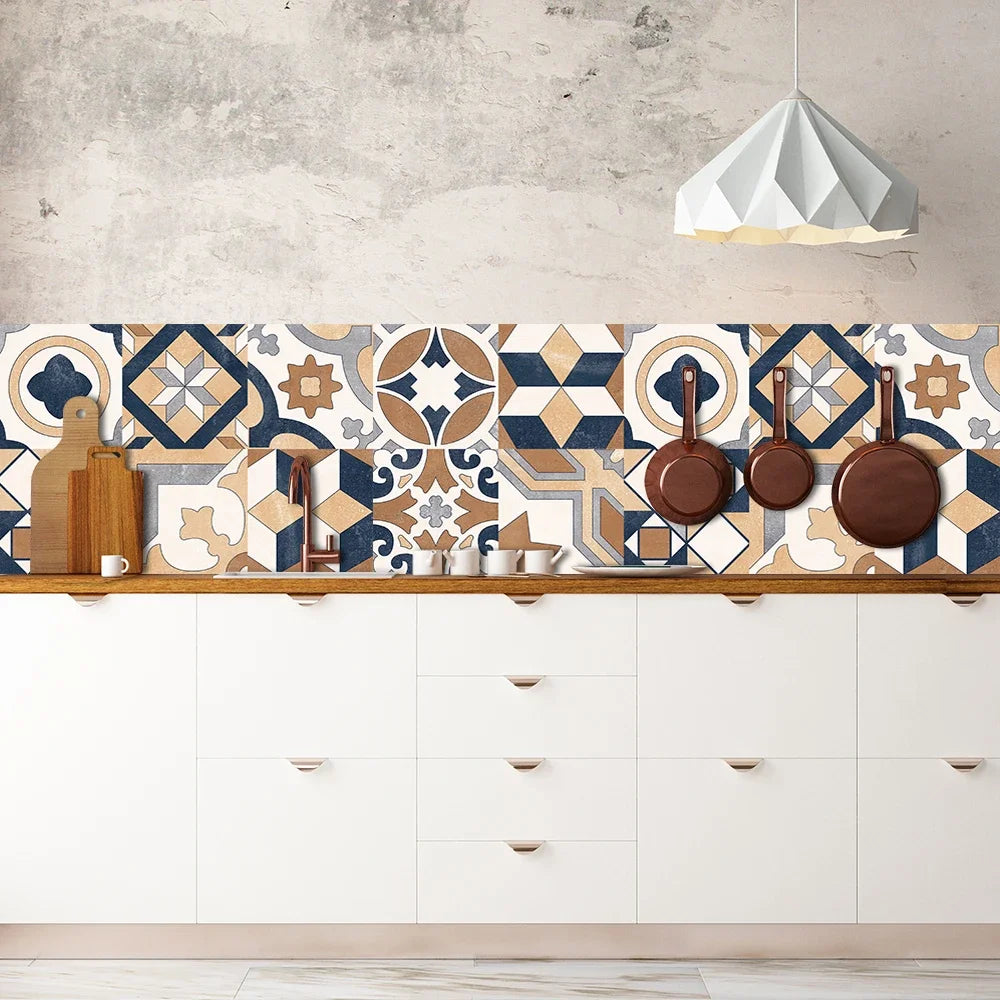 29 Styles Thickened Frosted Tiles Floor Sticker Kitchen Bathroom Home Renovation Wallpaper Waterproof Non-slip Art Wall Decals