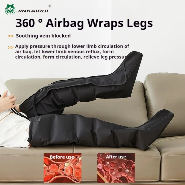 Electric Leg Massager With Remote Air Compression for Calf Therapy Relaxation Treatment Tidesmit