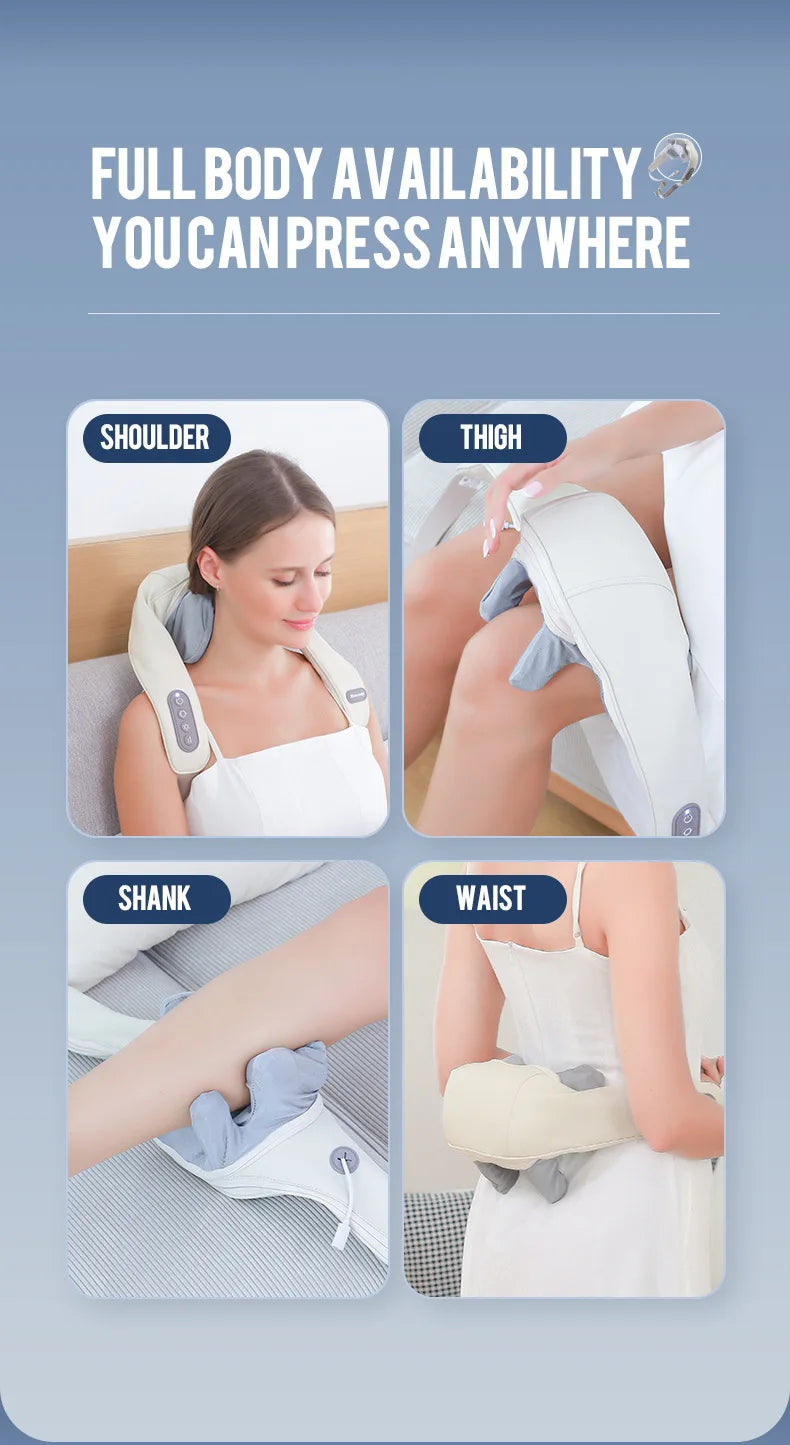 Back Massager Shawl with Heat - Rechargeable Deep Tissue Relief Device Back Massage Instrument Tidesmit