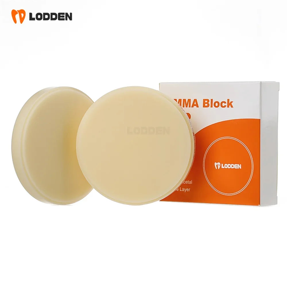 Tidesmit 98mm flexible dental PMMA disc for CAD/CAM milling and high-quality resin dental lab restorations