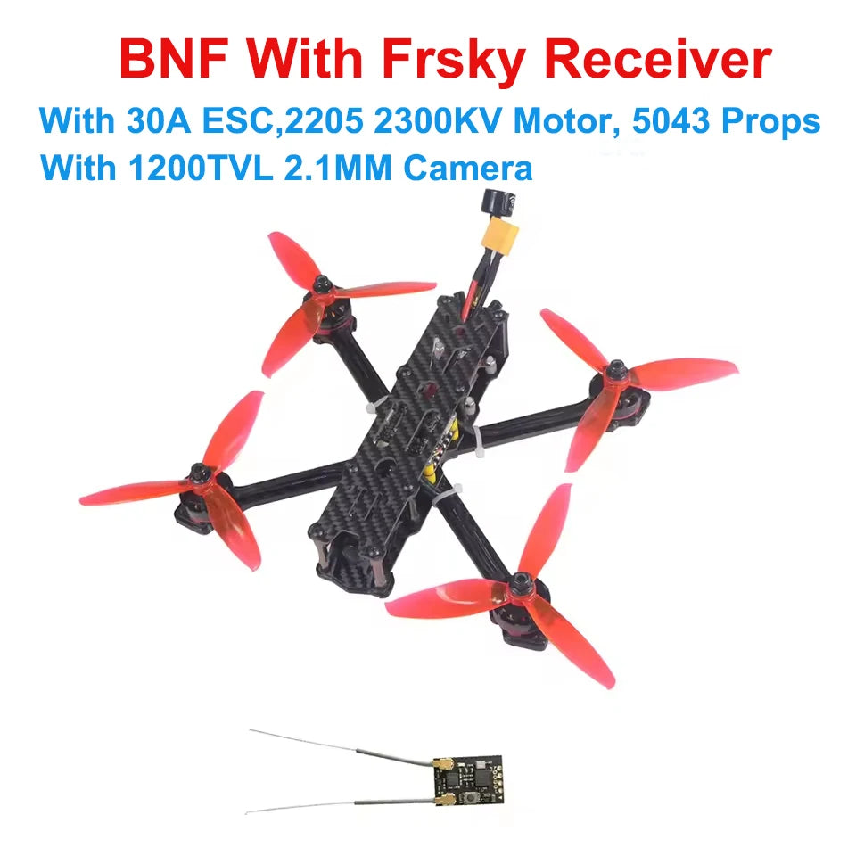 F220 5 Inch FPV Racing Drone 4S Brushless Kit for Precision Flight BNF W Frsky RX Tidesmit