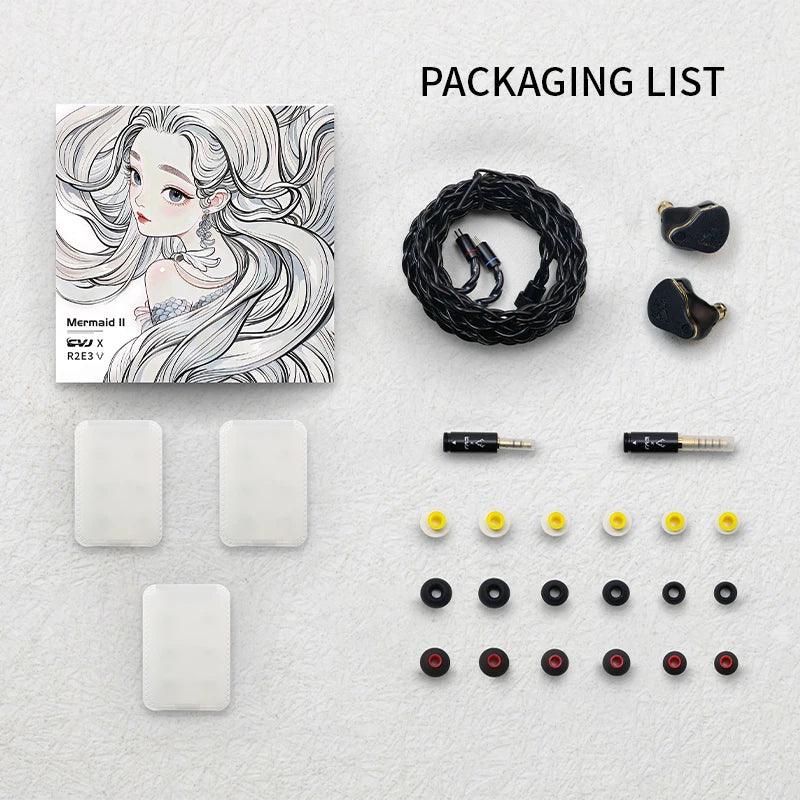 CVJ Mermaid 2 IEM Earphones | Dynamic Driver 2-Pin by Tidesmit Tidesmit
