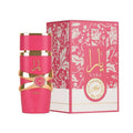 Lattafa Yara Candy 100ml EDP: Women’s gourmand fragrance in a cylindrical pink bottle with gold accents and floral box.