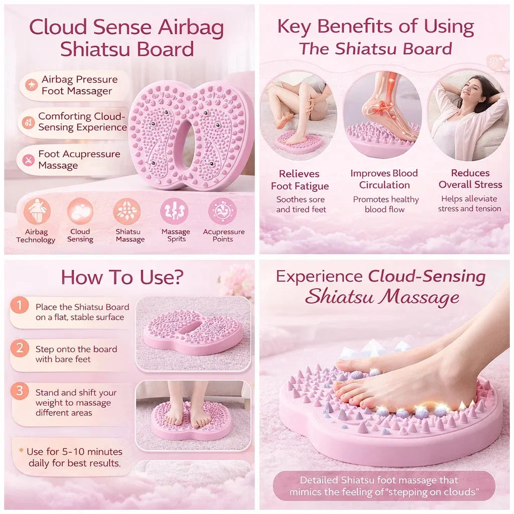Inflatable Foot Massager Mat: Portable Rechargeable Reflexology Pad Massage Cushion Tidesmit