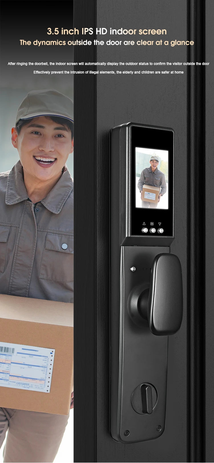 Electric Tuya App 3D Face Recognition Smart Doorlock Fingerprint Biometric Password Full Automatic Wifi Door Lock with Camera