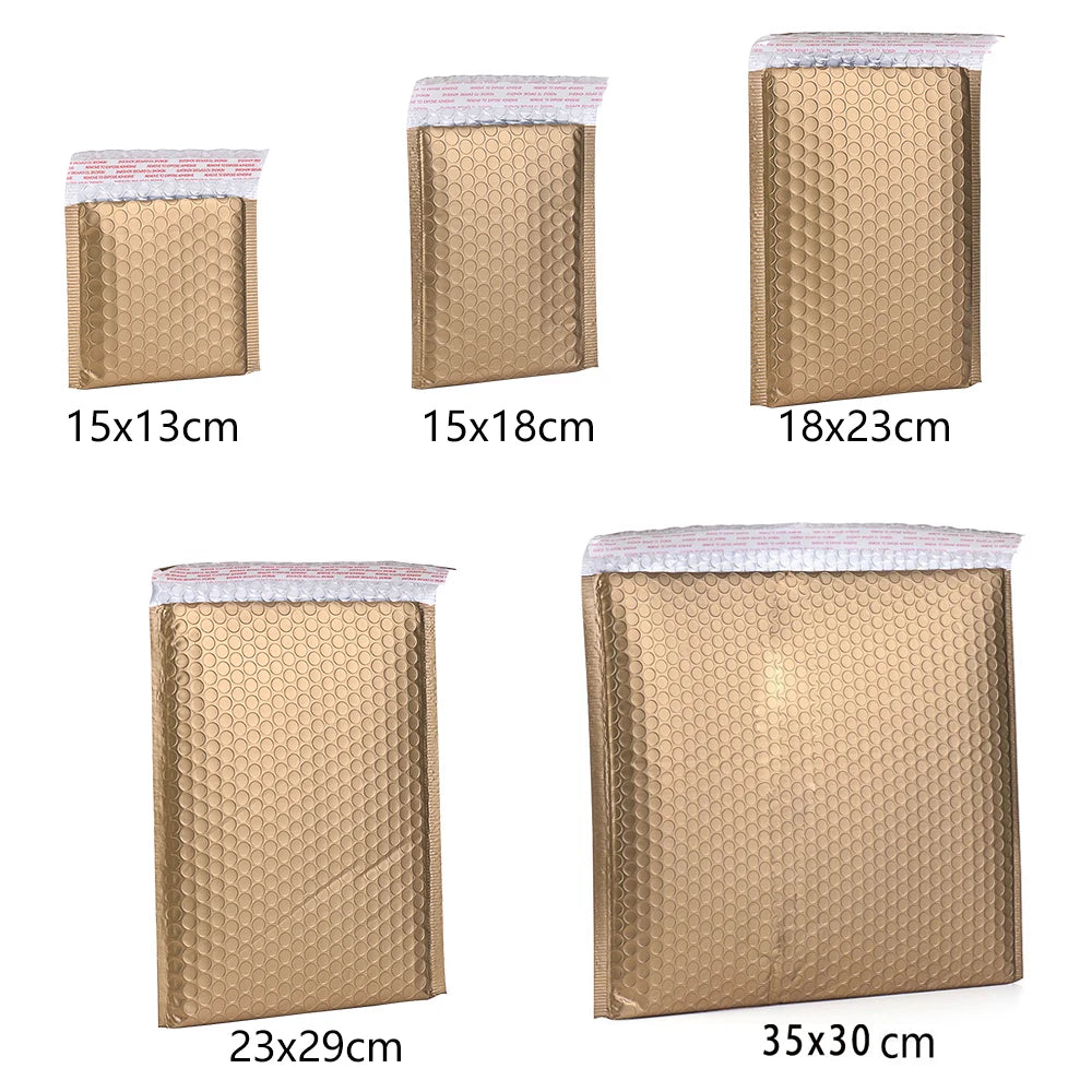 A4 Bronze Bubble Mailers Metallic Bubble Bag Padded Envelopes Low Moq in Stock with Tear