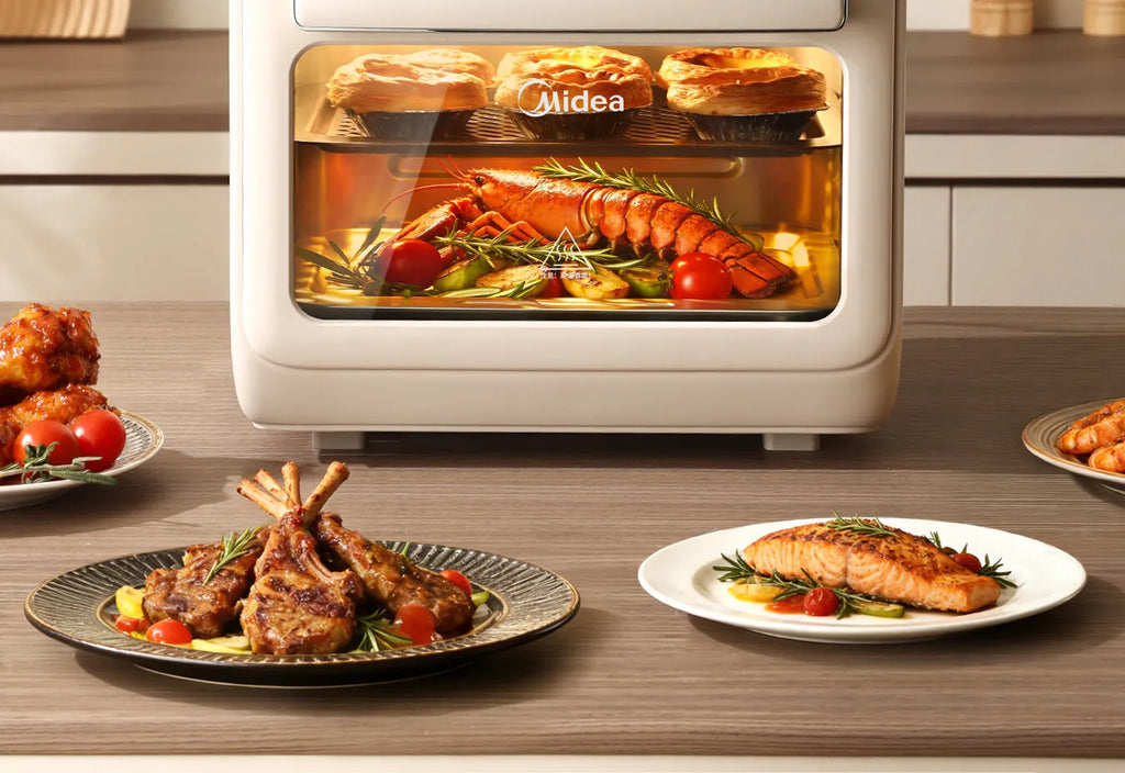 Midea Air Fryer 12.5L Large Upgrade Air Fryer Oven Combo Large Capacity Visual Touch Screen Multi‑Layer No‑Flip Needed 220V
