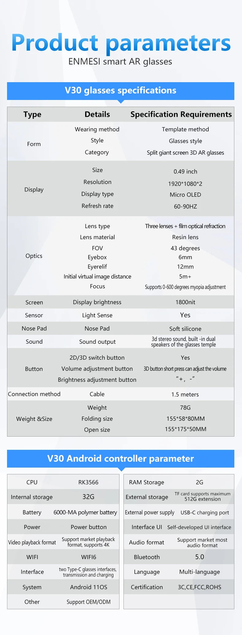 4K VR Smart Glasses with Myopic Adjustment - All-in-One 3D Headset Tidesmit