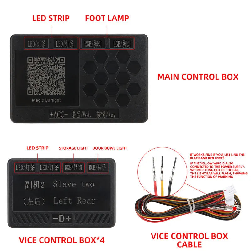 Car Ambient Lighting Kit | 213 Color LED Strip Interior by Tidesmit Tidesmit