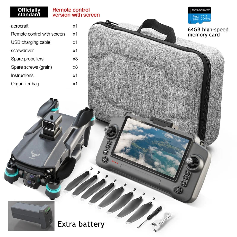 Tidesmit 8K GPS Drone with EIS Stabilization and Obstacle Avoidance SG603PRO-64G-2B Tidesmit