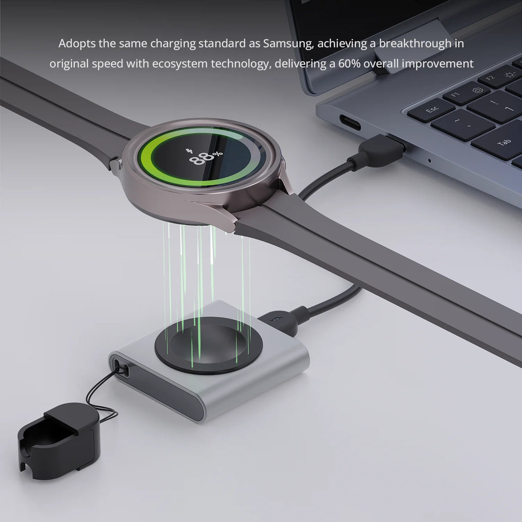 Samsung Galaxy Watch Wireless Charger – Fast USB-C Charging Dock Tidesmit