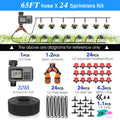 30-5m Garden LCD Button Timer Irrigation Set 0-80L/H Rotating Adjustable Nozzle Intelligent Display Automatic Watering System