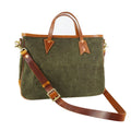 Simple designer handmade thick canvas cow leather men women's handbags outdoor daily work travel large-capacity messenger bag
