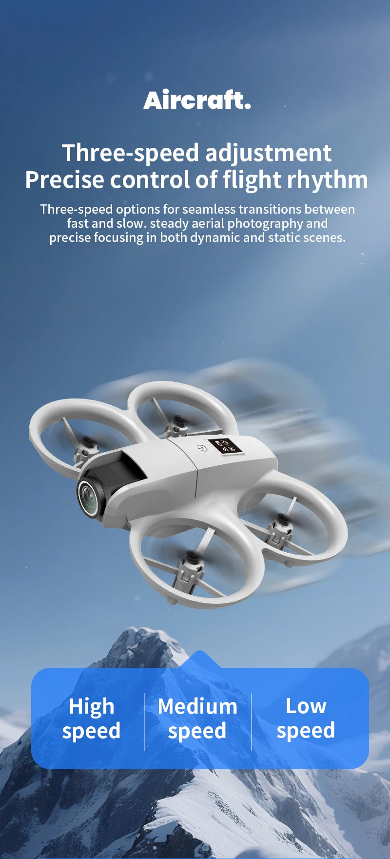 4K FPV Camera Drone H135 - Foldable RC Quadcopter with Wide Angle Lens Tidesmit