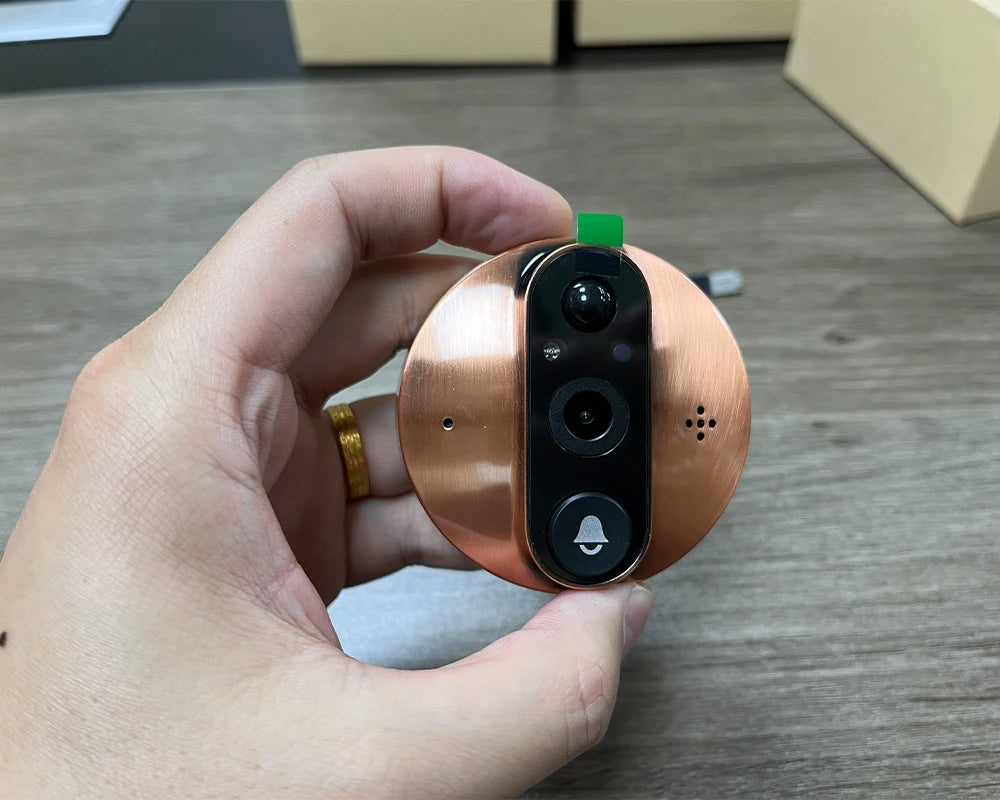 3MP Wi-Fi Tuya SmartLife Battery Powered 940nm No Visible Light Infrared Audio Video Door Eye Digital Viewer PIR Doorbell Camera
