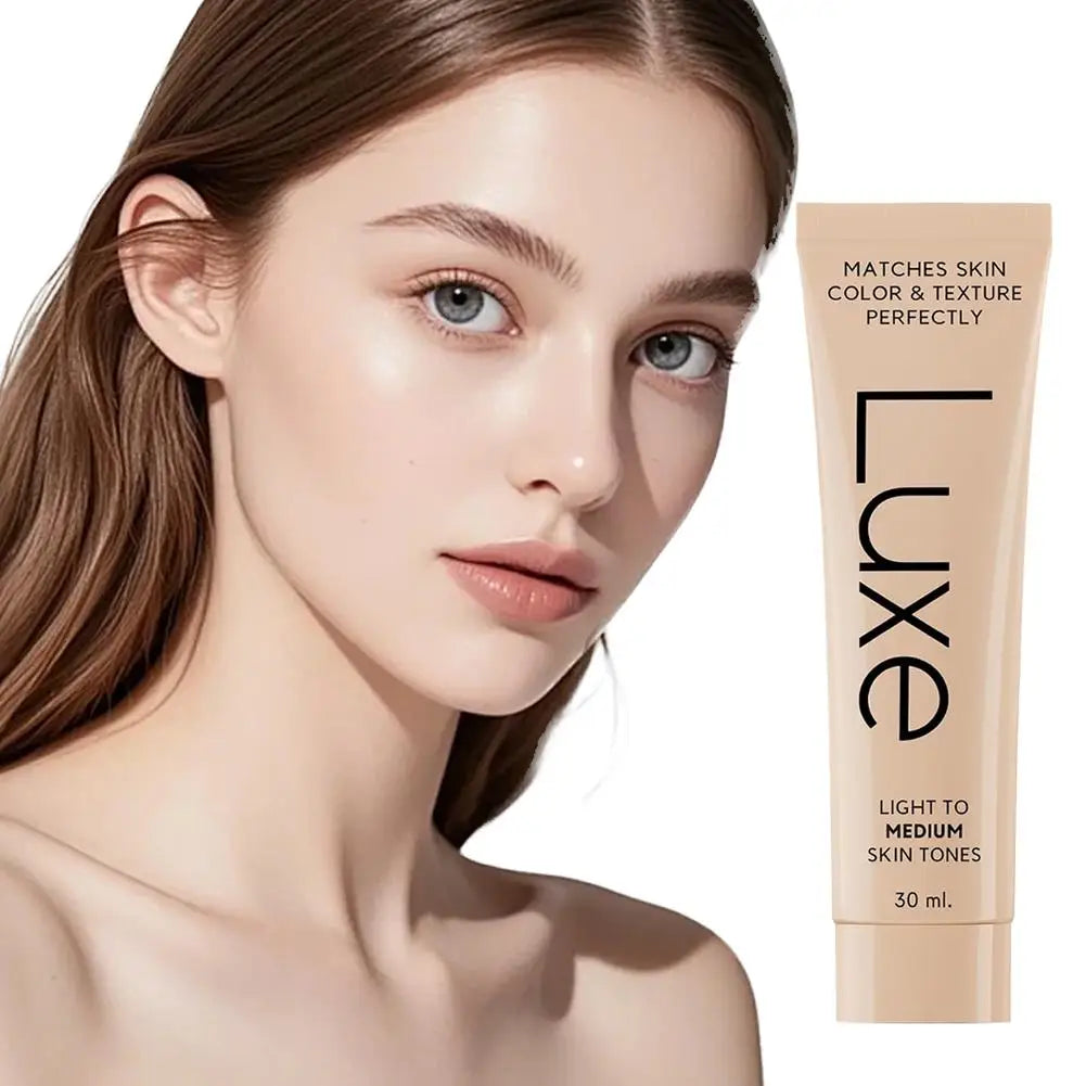 Tidesmit color changing foundation texture close-up showing waterproof full coverage for acne scars and skin tone
