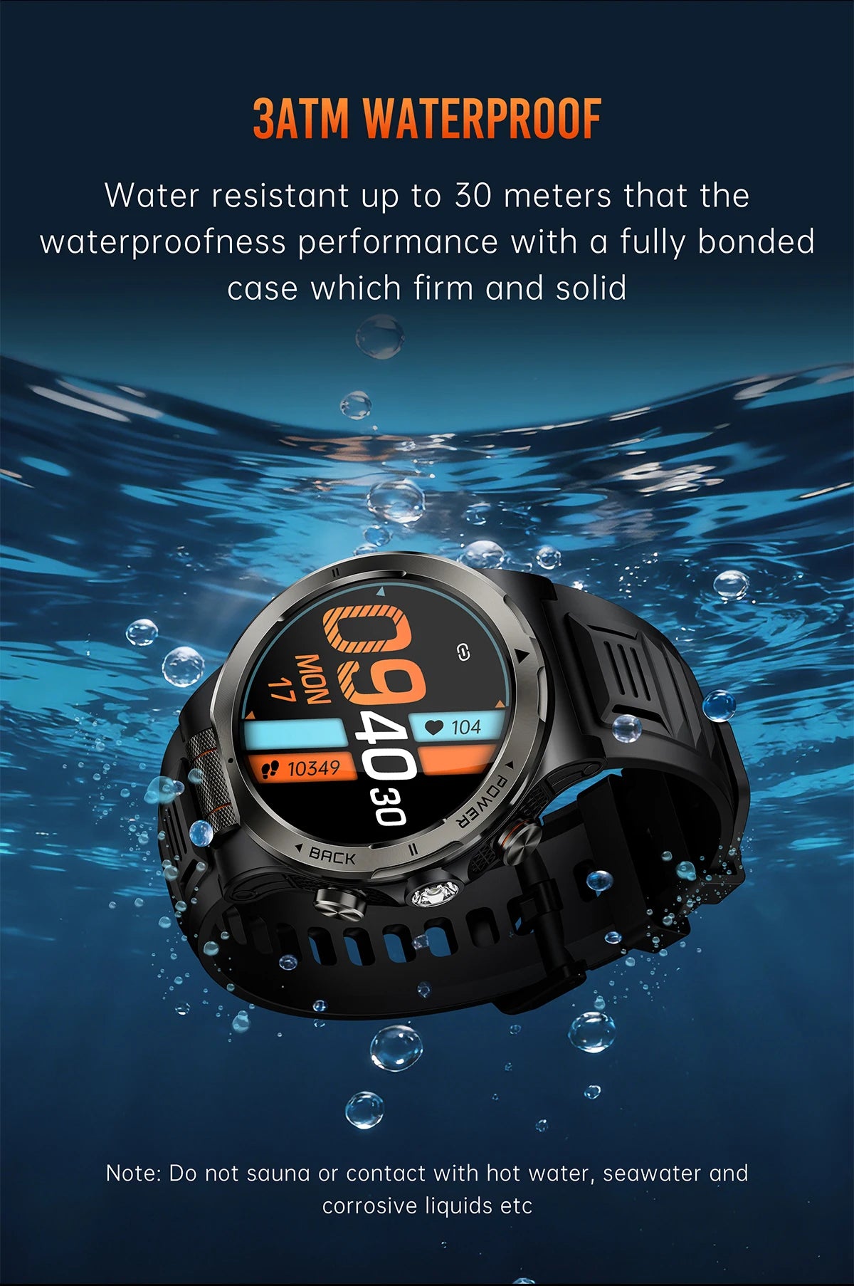 LIGE New 1100mAh Super Capacity Battery Adult Smart Watch 1.43" AMOLED Screen Call 3ATM Waterproof Outdoor Sports Men Smartwatch