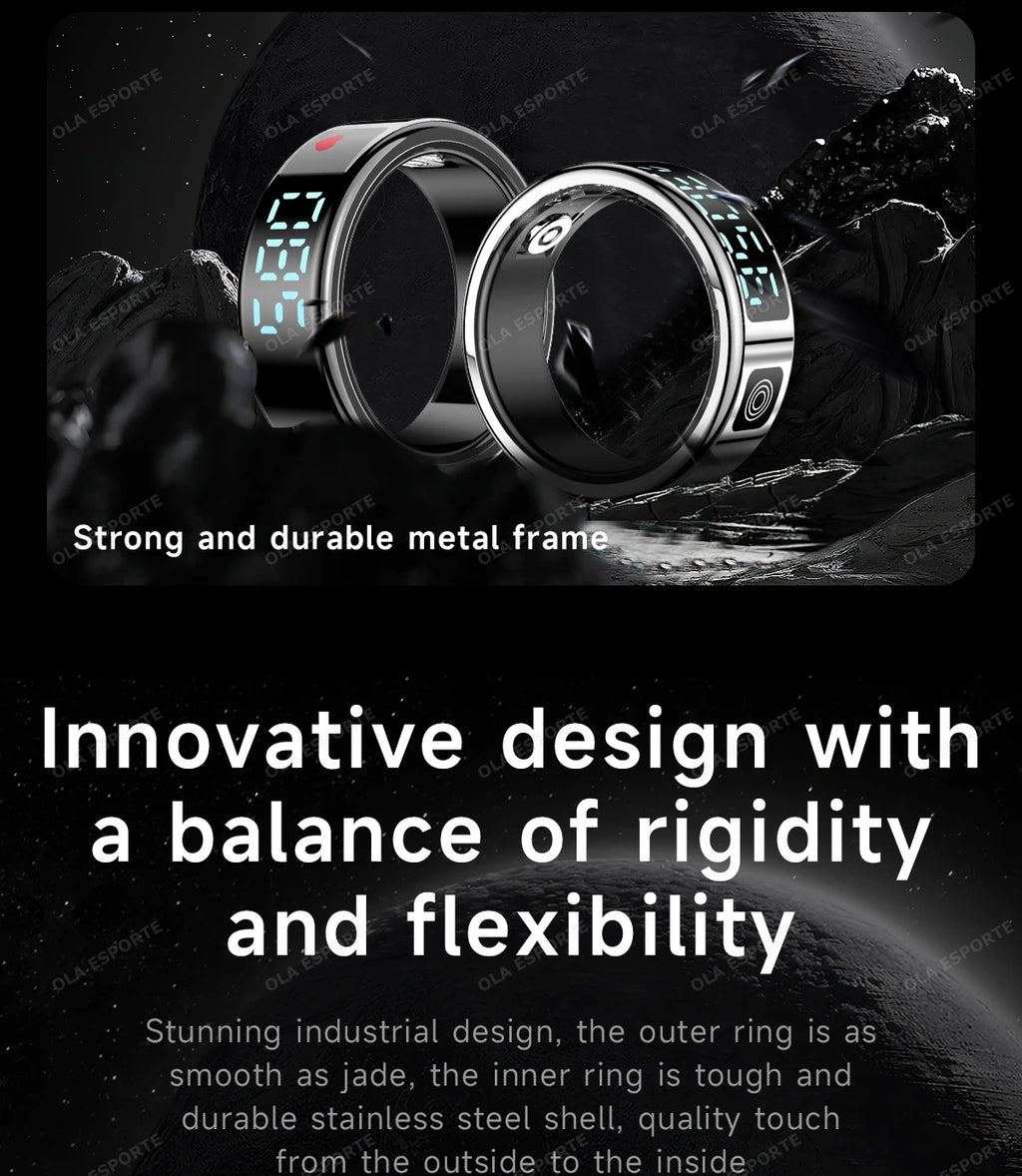 Smart Health Ring with Biometric Heart Rate and Blood Oxygen Tracking Tidesmit