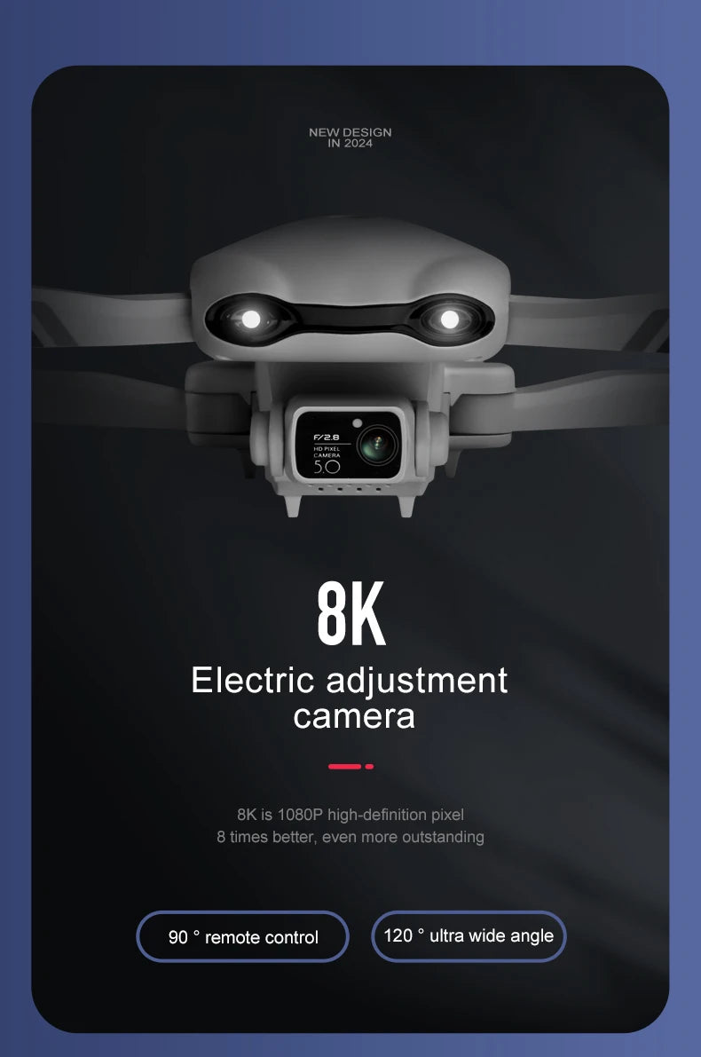 F10 GPS Camera Drone with 8K Dual Lens - Foldable Brushless Design Tidesmit