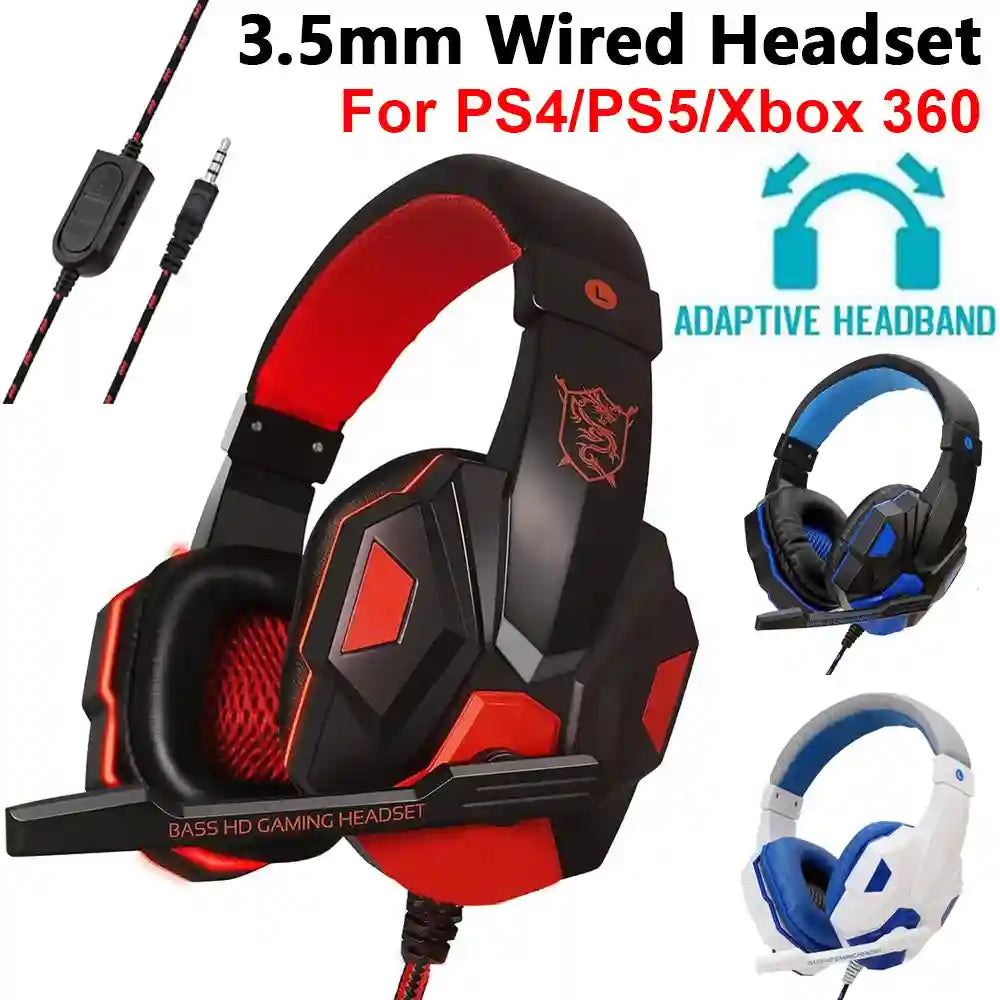 Wired Gaming Headset with Microphone - Over-Ear Precision Audio Tidesmit