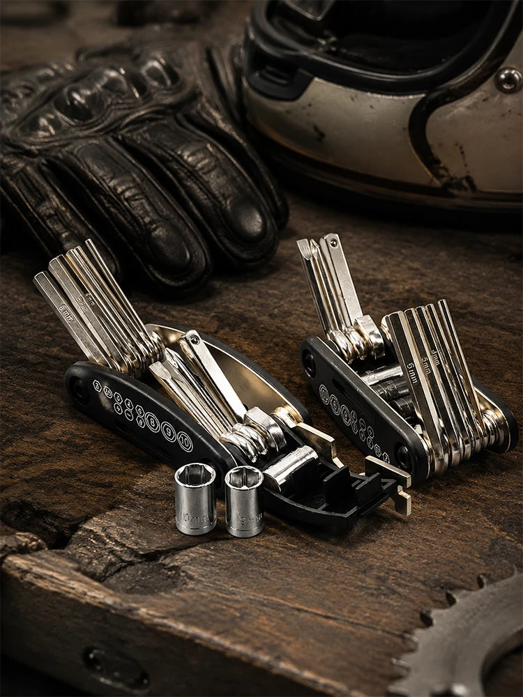 16 in 1 Folding Multi Tool Set Combination Screwdriver with Hex Keys for Motorcycle E-Bike Bicycle Repair