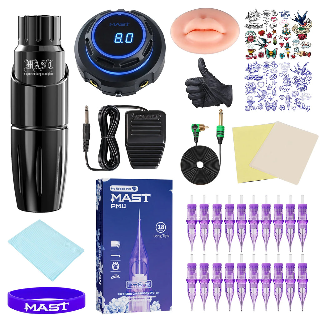 Professional PMU Machine Kit – Wireless Permanent Makeup Pen for Brows Permanent Makeup Machines Tidesmit