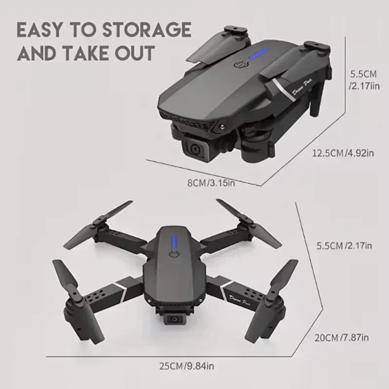4K WiFi FPV Camera Drone - Foldable RC Quadcopter with HD Lens Tidesmit