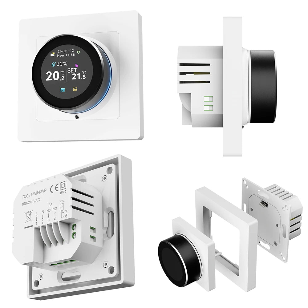 Tuya WiFi Smart Knob Thermostat for Electric Floor Heating Water/Gas Boiler Heating Thermoregulator Support Alexa Google Home