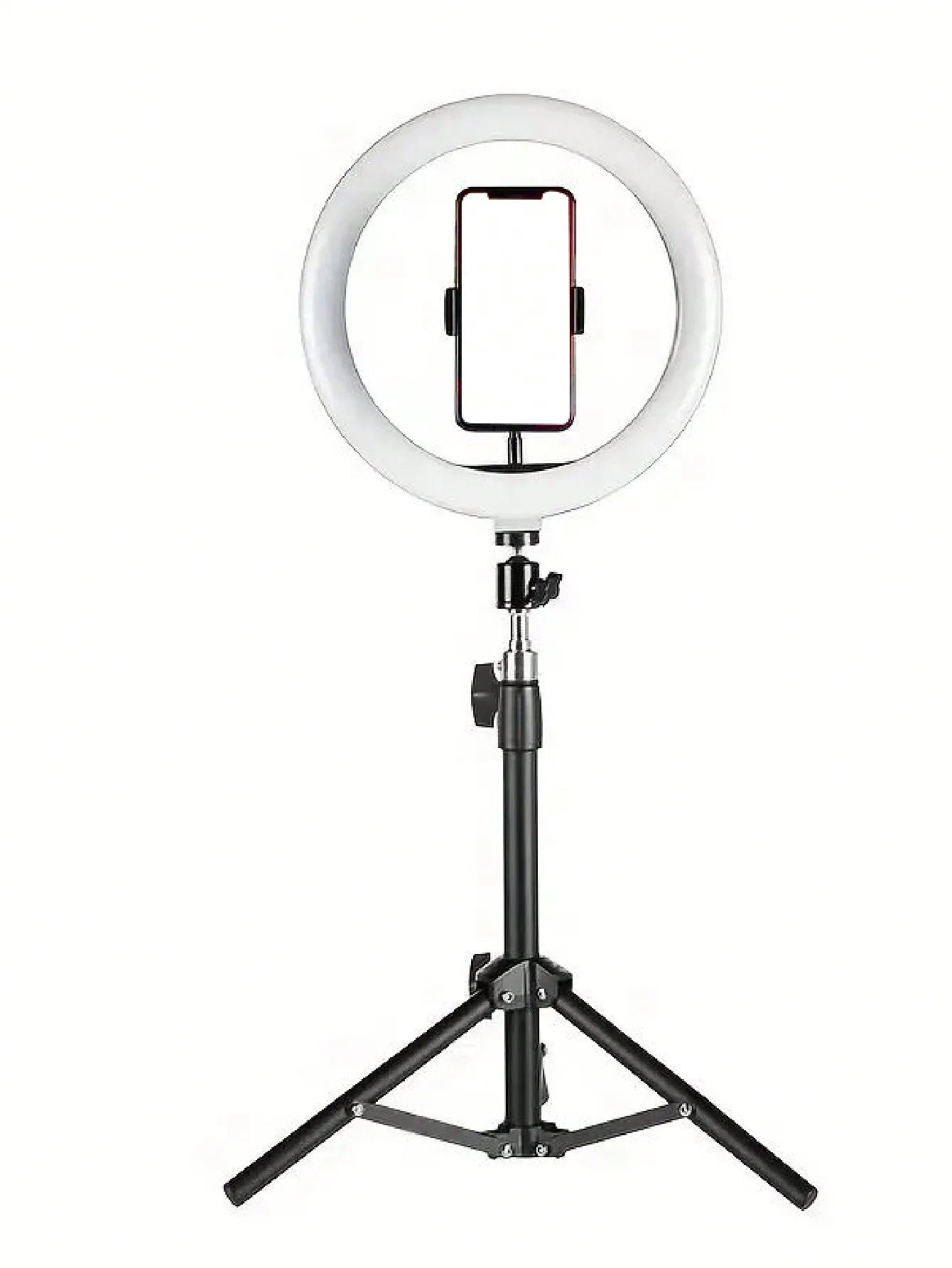 12-Inch LED Ring Light with Tripod - Adjustable Color Temperature Black Tidesmit