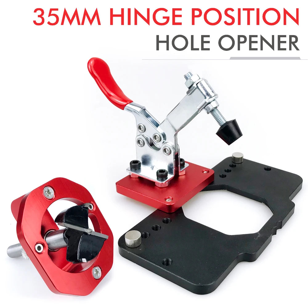 35mm Concealed Door Hinge Jig Accurate Locking Cabinet Hinge Jig Pocket Hole Jig Adjustable Quick Punch Cabinet Hardware Jig