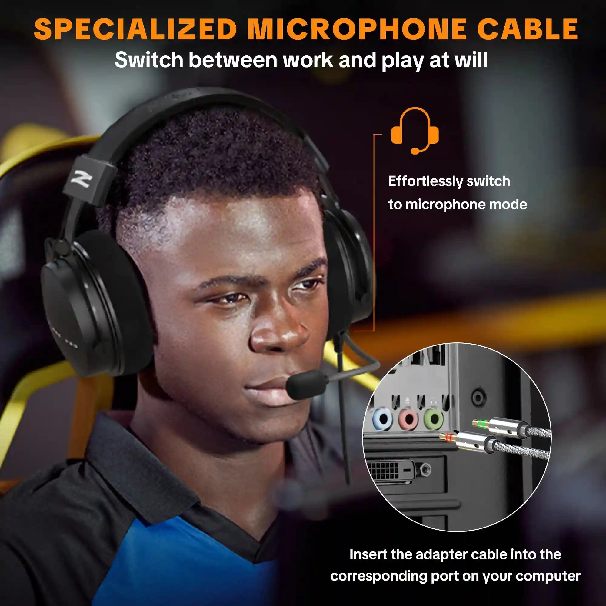 Wired Studio Headphones Over-Ear Monitor - Detachable Cable (W550x) Tidesmit